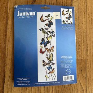Janlynn Counted Cross Stitch #013-0341 Bountiful Butterflies 6"x24" Sealed